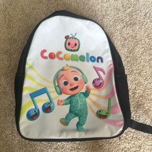 Cocomelon black and white new backpack, large size pre-k kindergarten 1st grade
